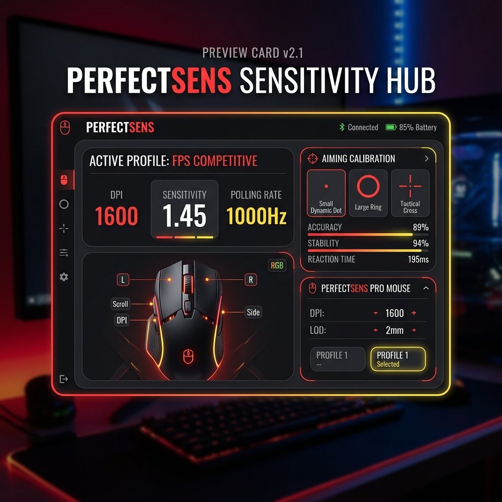 PerfectSens — FPS Sensitivity Converter & Aim Tester